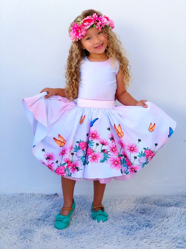 Vestido de Festa Infantil Para Aniversrio