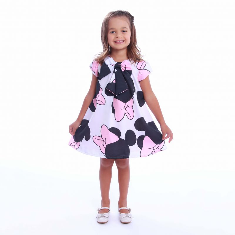 Vestido Minnie Rosa Trapzio