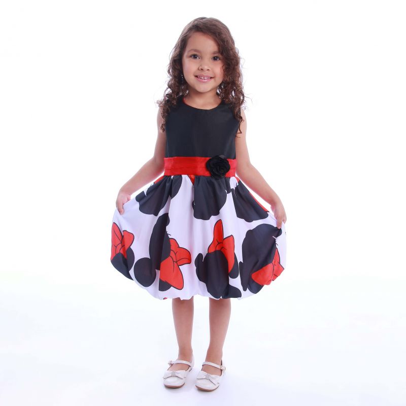 Vestido para Festa Infantil Minnie Vermelha Baby