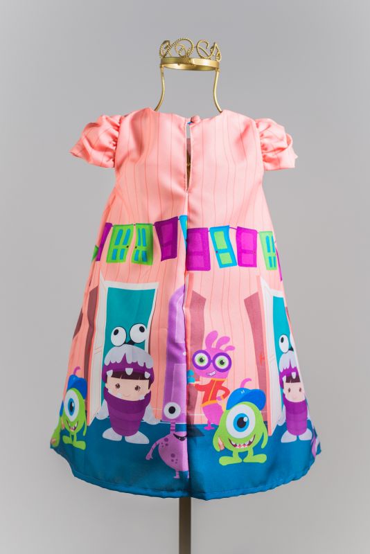 Vestido Boo Monstros SA Trapezio