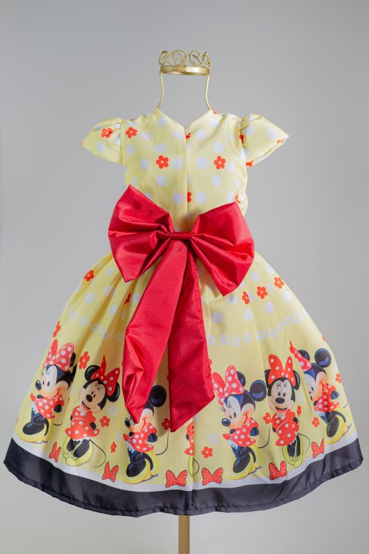 Vestido de Festa Infantil da Minnie