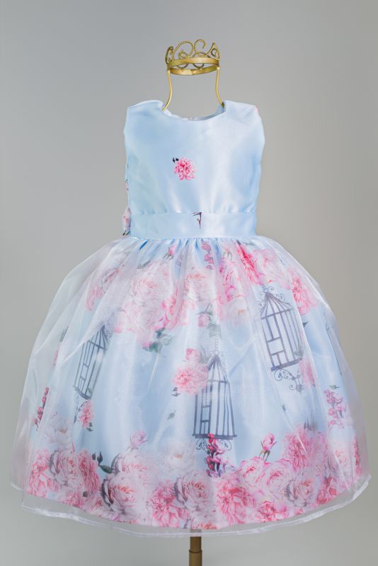 Vestido Infantil Para Festa de Jardim Encantado