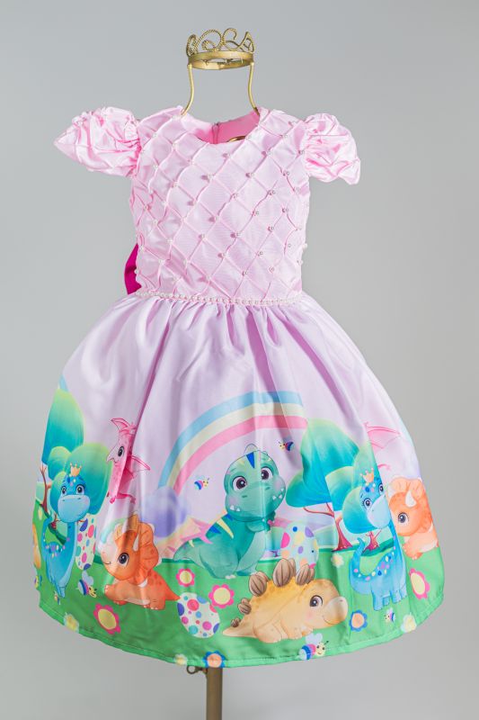 Vestido de Dinossauro Infantil