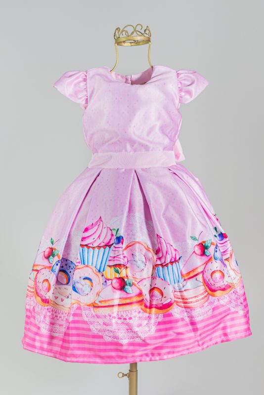 Vestido Infantil Confeitaria