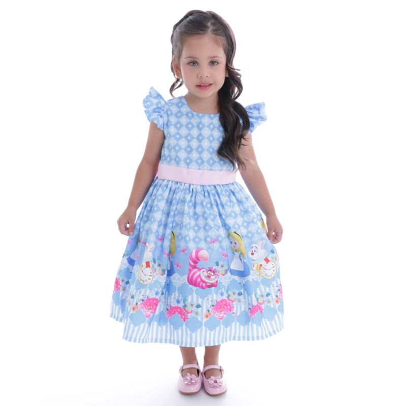 Vestido Alice no Pais das Maravilhas Infantil