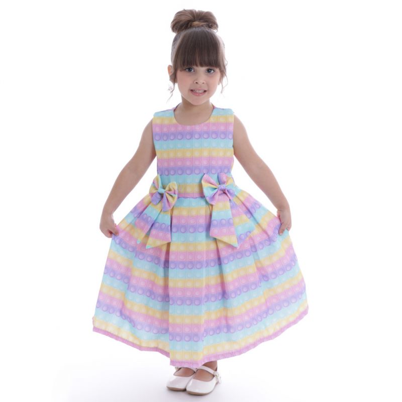 Vestido Infantil Tema Pop It