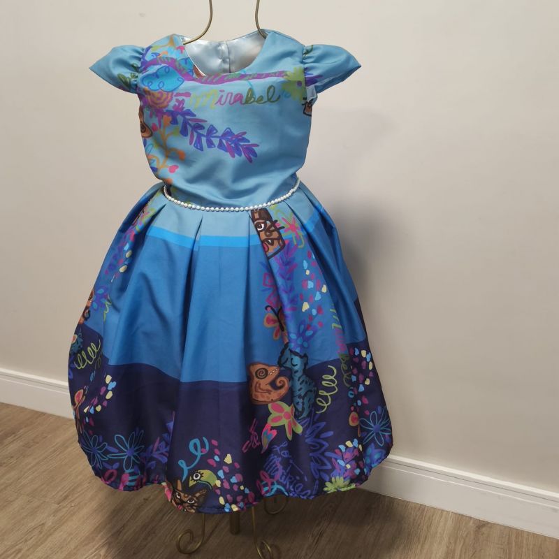 Vestido Infantil Tema Encanto Mirabel