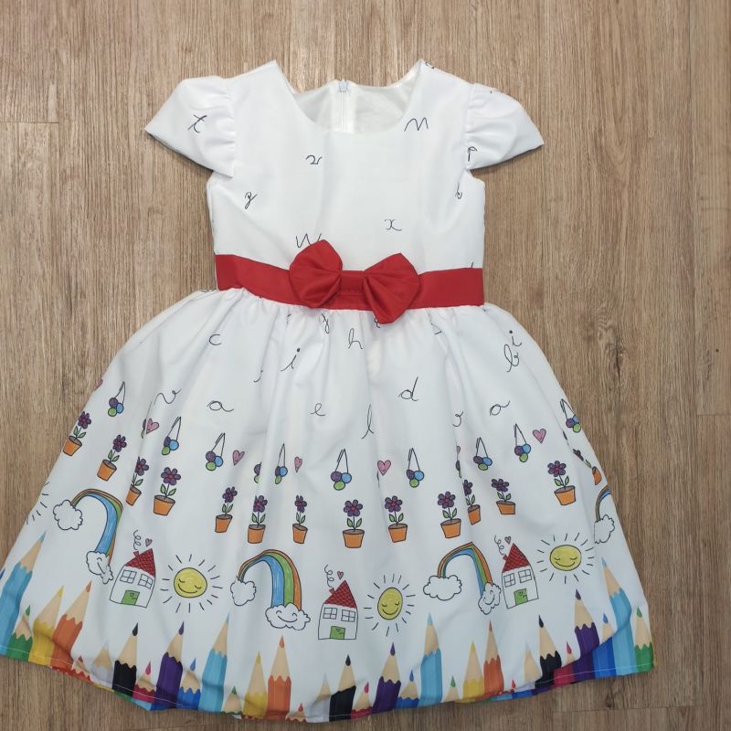 Vestido Infantil Aquarela