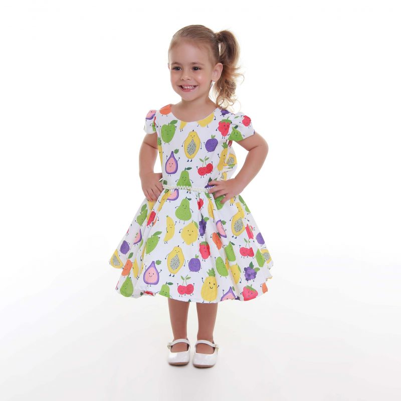 Vestido Infantil Frutas