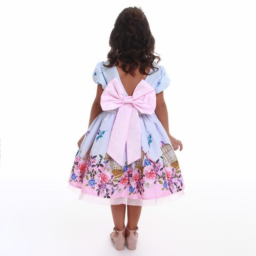 Vestido Infantil Luxo Jardim Encantado