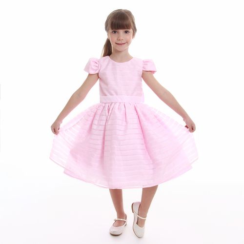 Vestido Rosa Infantil Dama Daminha Florista Princesa