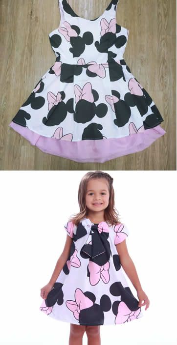 Vestidos de Festa para Me e Filha Minnie Rosa