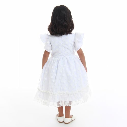 Vestido Infantil Tule Po Branco