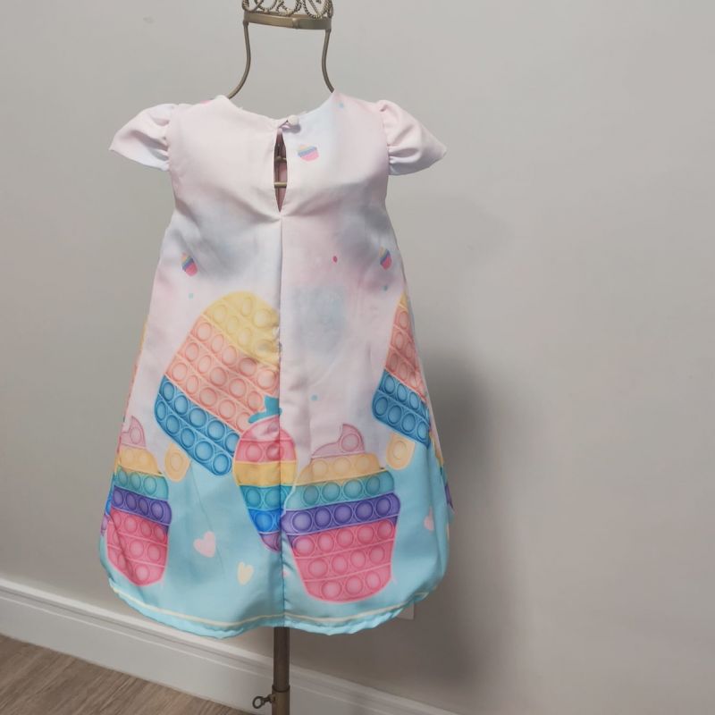 Vestido Infantil Pop It Trapzio