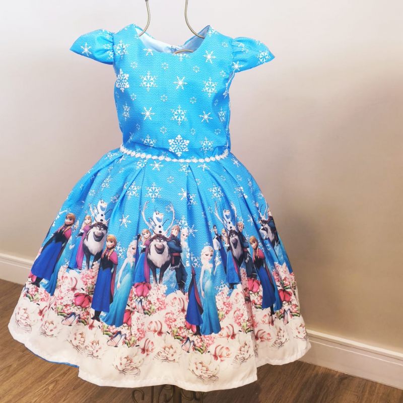 Vestido para Festa da Frozen Infantil