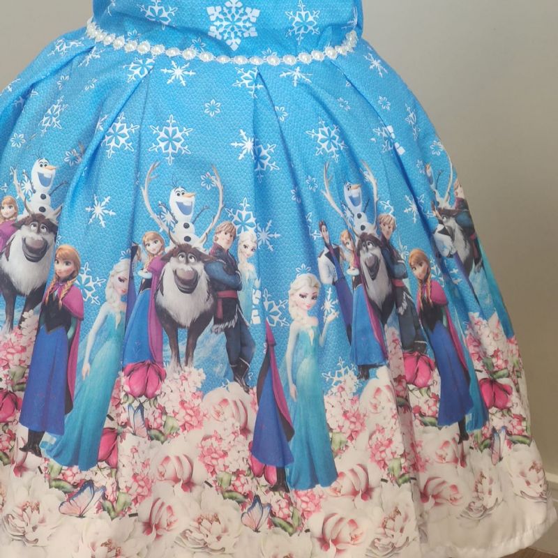 Vestido para Festa da Frozen Infantil