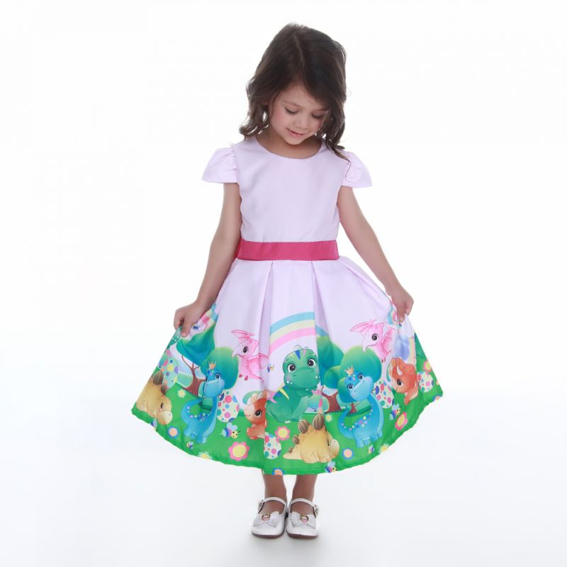 Vestido Infantil Dinossauro