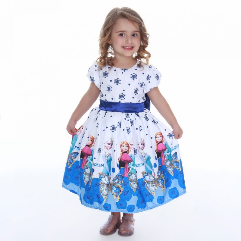 Vestido Infantil de Festa da Frozen Ana e Elsa