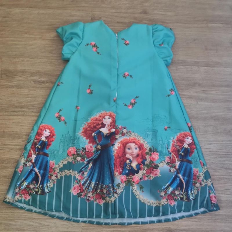 Vestido Princesa Merida Trapezio