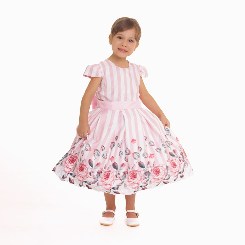 Vestido infantil para Festa Jardim Encantado Floral