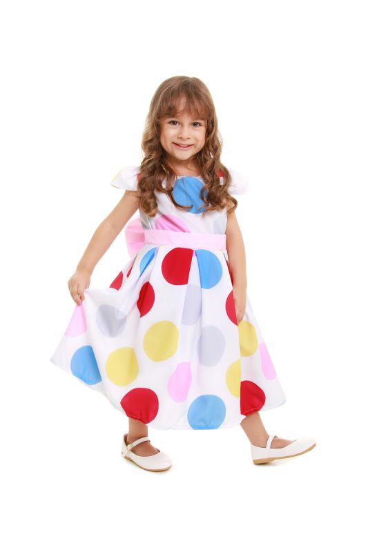 Vestido Bolas Candy Colors Costas Corao