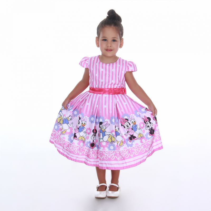 Vestido Infantil Margarida e Minnie