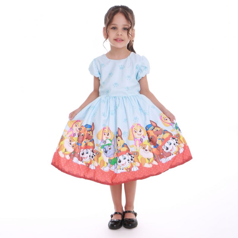 Vestido Infantil da Patrulha Canina