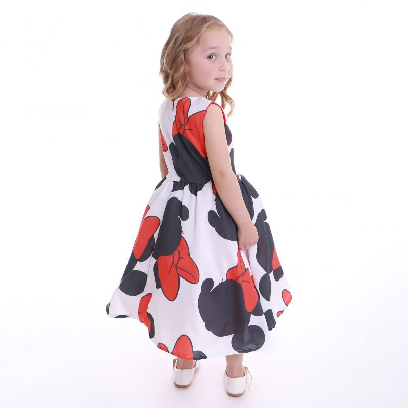 Vestido Infantil Temtico Minnie Vermelho Luxo Festa Aniversrio